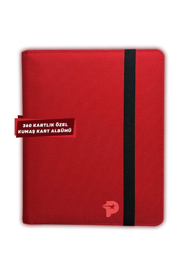 Red Cloth Card Album with 360 Cards - Pokemon, Football Player, Pani̇Ni̇, Yugi̇Oh Etc.