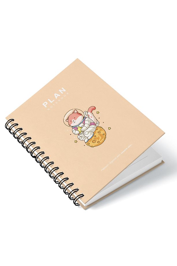 3'lü Set A5 Spiralli Süresiz Planlayıcı Ajanda Pembe Astr. - Kedi Astr. - Huzurlu Astr. - 3