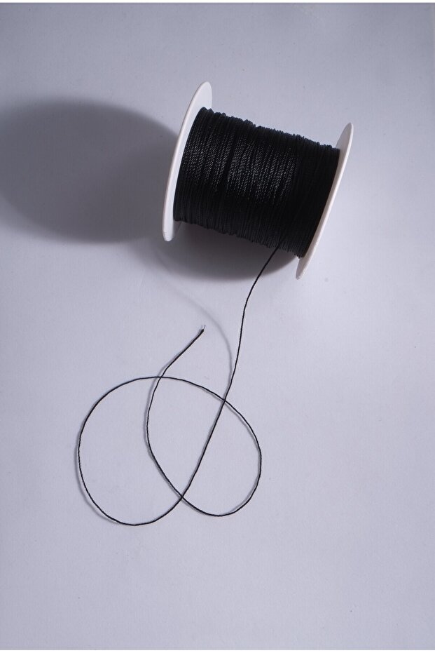 0.5 mm 100 Meters Polyeter Rosary String Black Color Polyester String
