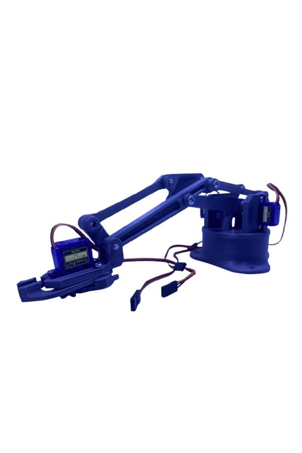 Arduino Robot Kol 3d Baskı 4 Servo Takılmış Halde MONTAJ YAPILMIŞ - 7