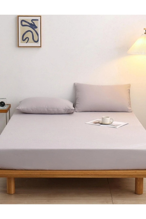 طقم ملاءات مطاطية من القطن Ranforce مع غطاء وسادة - 2