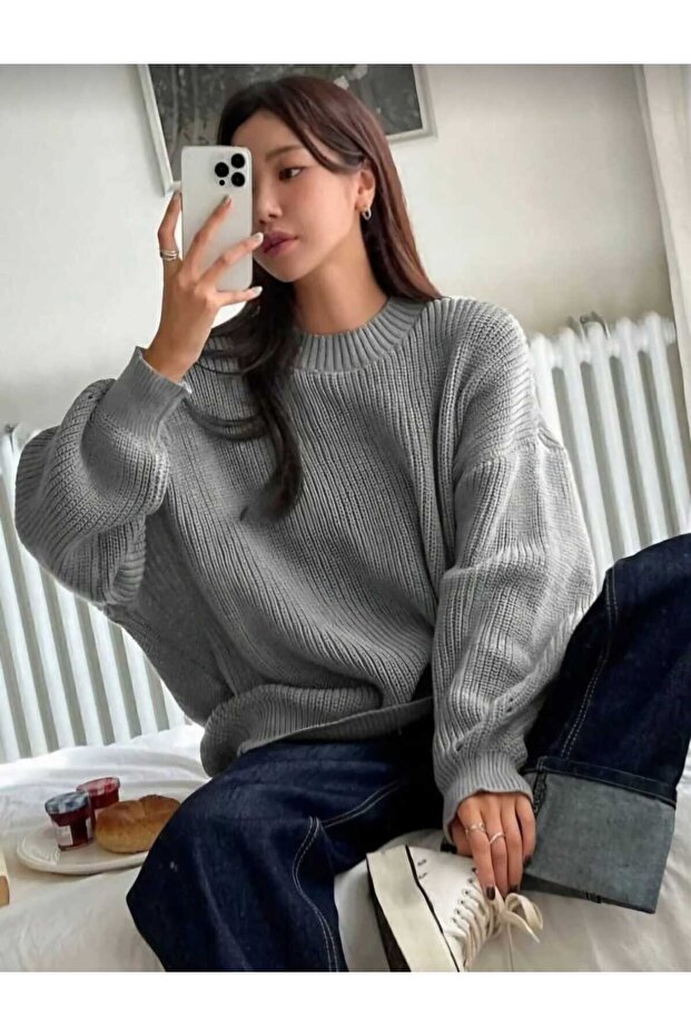 Pulover oversize de damă - 1