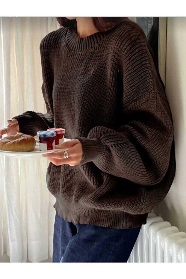 Pulover oversize de damă - 1