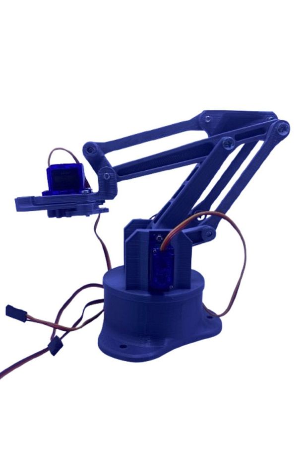 Arduino Robot Kol 3d Baskı 4 Servo Takılmış Halde MONTAJ YAPILMIŞ - 5