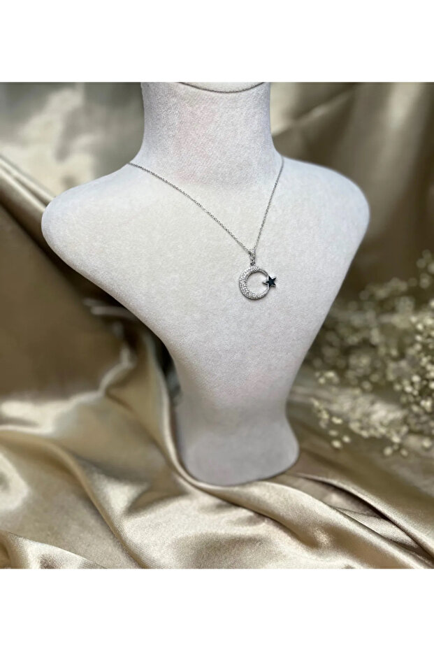 Ay Yıldız Çelik Kolye - 1