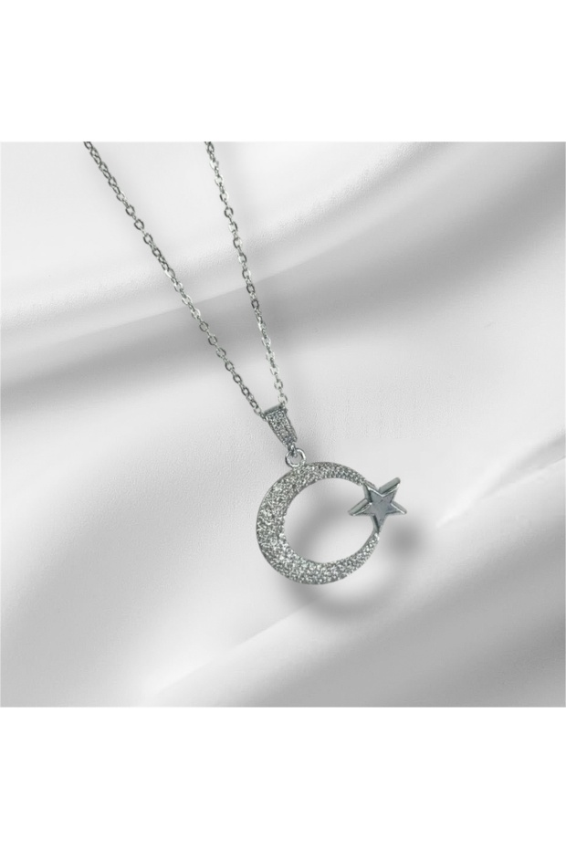 Ay Yıldız Çelik Kolye - 3
