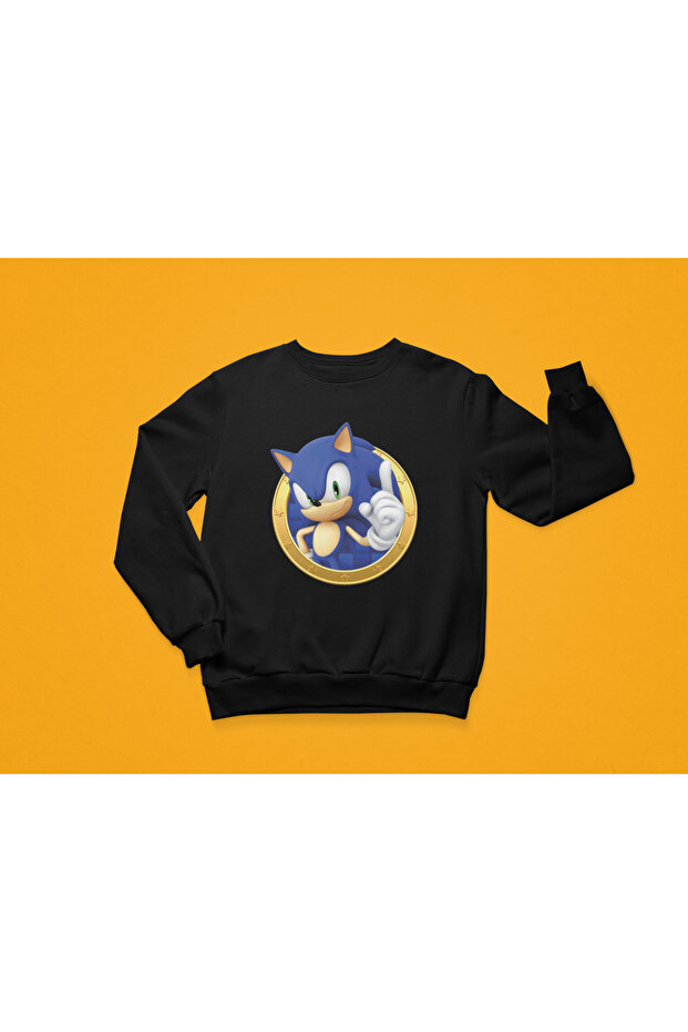 Style-X Sonic Printed 3 Threads Charted Cycling Collar Children's and Youth Tshirt