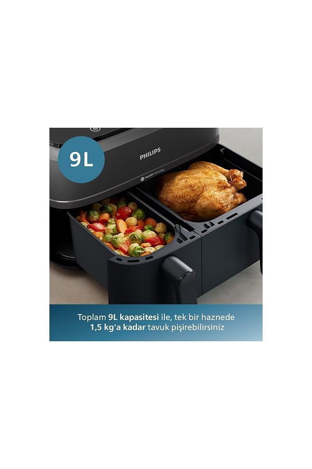 3000 Serisi Nutriu Çift Hazneli Airfryer 9 Litre (8 PROGRAMLI) - 4