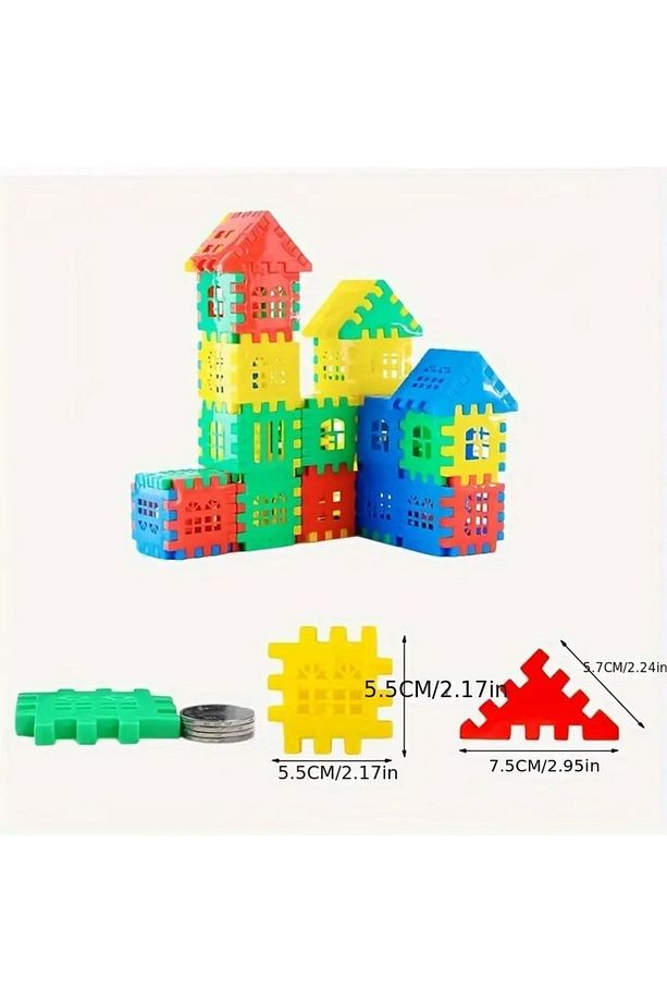 Puzzle City 3d Yapı Ve Tasarım Blokları 64 Parça Eğitici Oyuncak - 5