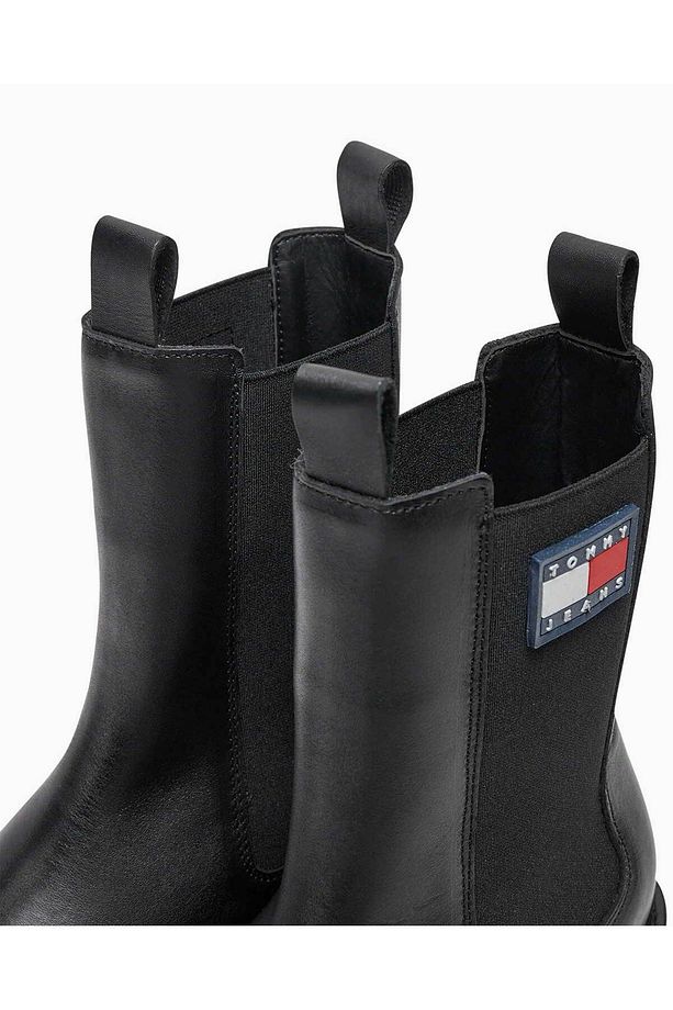 Kadın / Kız Marka Bayrak Logolu Chelsea Modeli Bağcıksız Şık Görünüşlü Siyah Bot & Bootie EN0EN02629 - 4