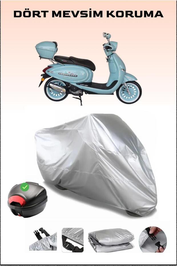 Arora Ar 50 Cappuccino Tarpaulin Rear Bag Compatible Motorcycle Tarpaulin