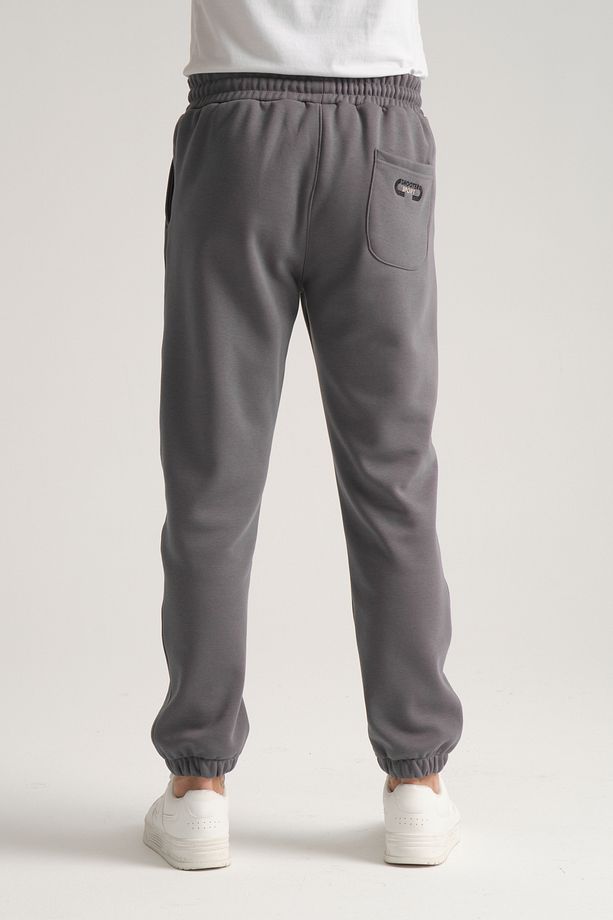 Luxe Kışlık Jogger Erkek Eşofman Alt Standar Kalıp Paça Lastikli - 5