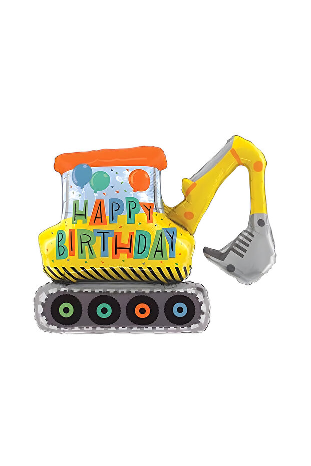 Large Excavator Foil Balloon 100X81 cm