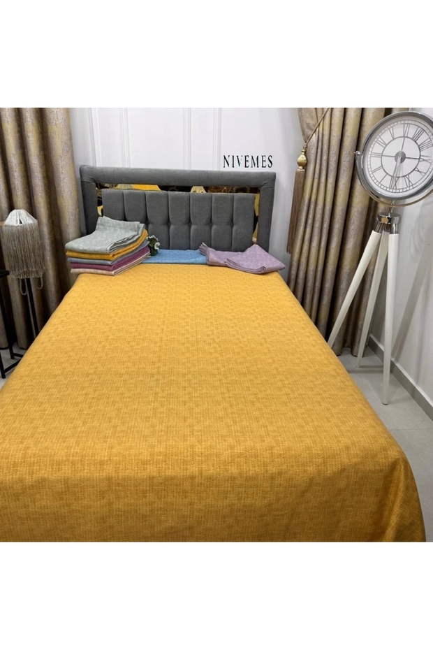 Nivemeshome Hardal 200x230 Tek Pike Örtüsü Çift Kişilik - 1