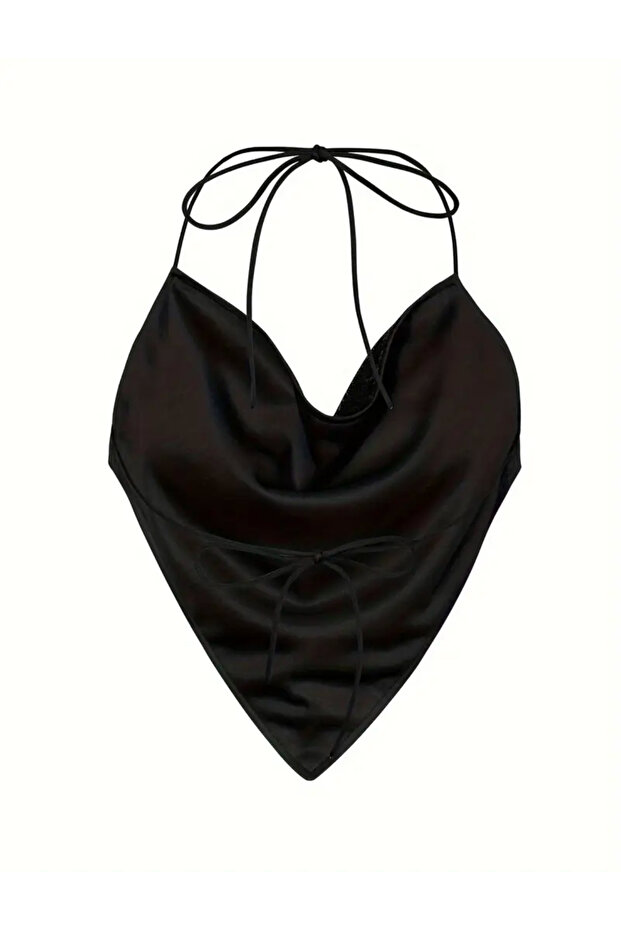 Siyah Payet Crop - 2