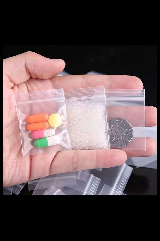 5 X 5 Cm 100 Adet Hap Küçük Materyal Taşıma Poşeti Kilitli Poşet - 3