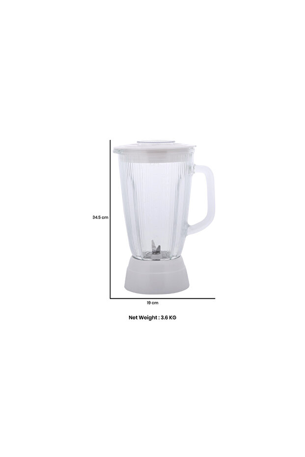 450W Stainless Steel Blender - 2 Speed Control, Overheat Protection, 1.4L Plastic jar - 6