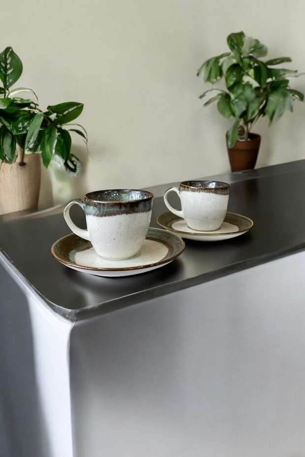 Ocean 2-Person 4-Piece Porcelain Coffee Cup Set