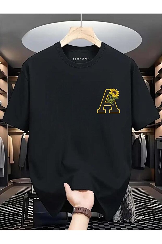 تي شيرت مطبوع عليه زهور - 1