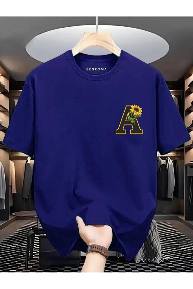 تي شيرت مطبوع عليه زهور - 1