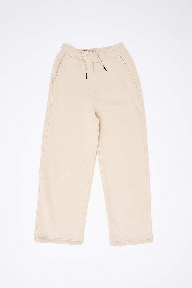 Erkek Baggy Oversize Açık Bej Eşofman Altı - 6