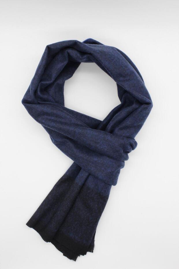 Men's Dark Navy Blue Plain Kaşkol 1067245108_200