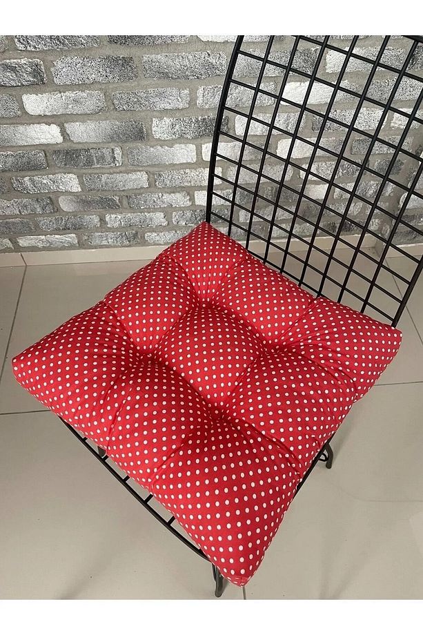 Sandalye Mi̇nderi̇ 40x40 Ebatta Düğmeli̇ Kumaş Bagcikli - 1