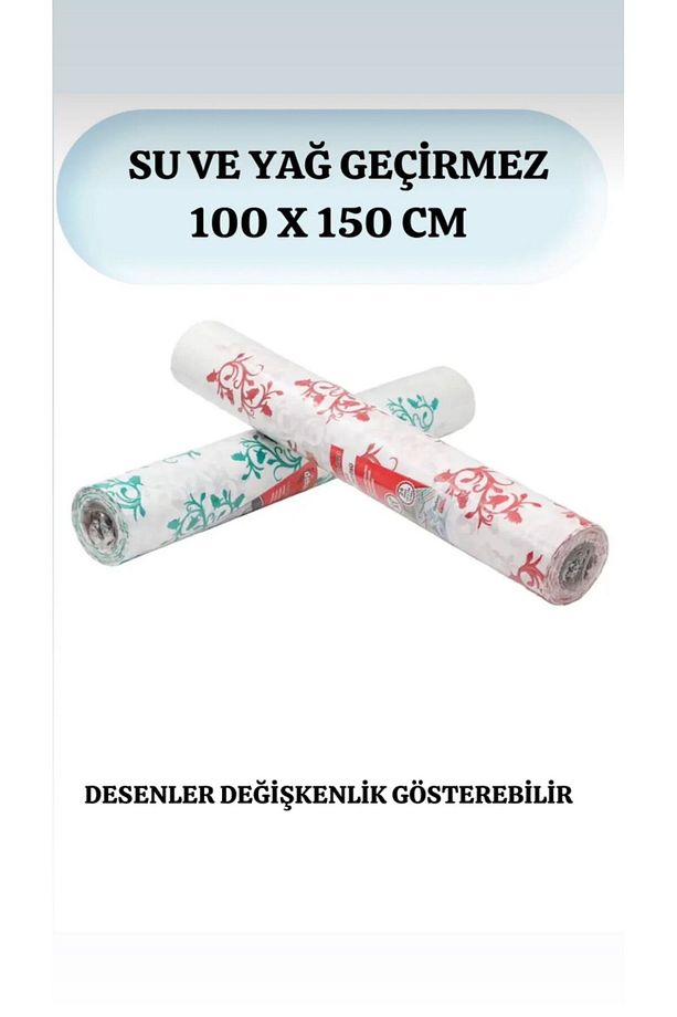Kullan At Kağıt Masa Örtüsü 24 Metre Tek Kullanımlık  Desenli 100 X 150cm 16 Yaprak Sıvı Geçirmez - 5