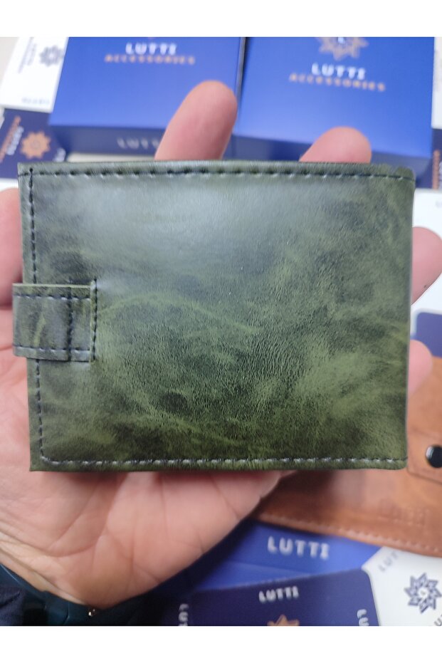 محفظة صغيرة من الجلد المجنون ذات نموذج أفقي خارجي - 4