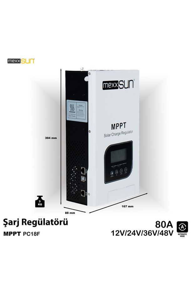 80 Amper Mppt Şarj Kontrol Cihazı Mppt Şarj Regülatörü - 2