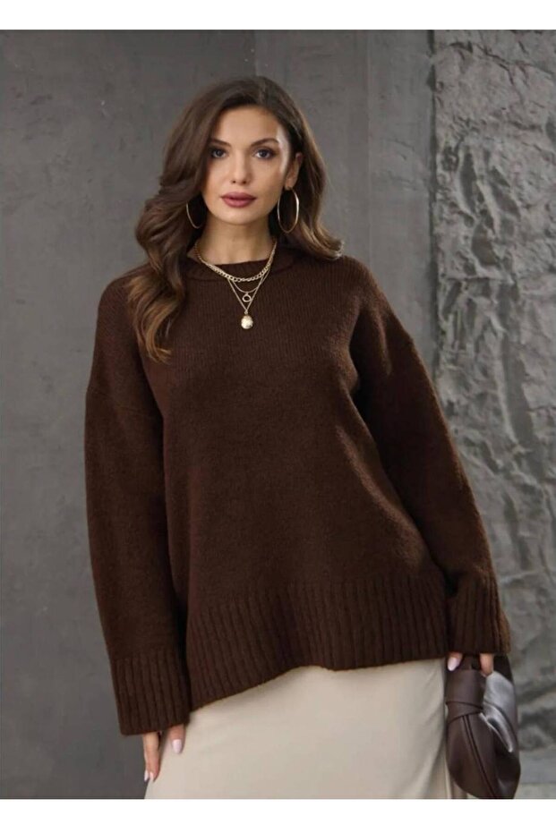 Oversize Basic Knitting Sweater - 2