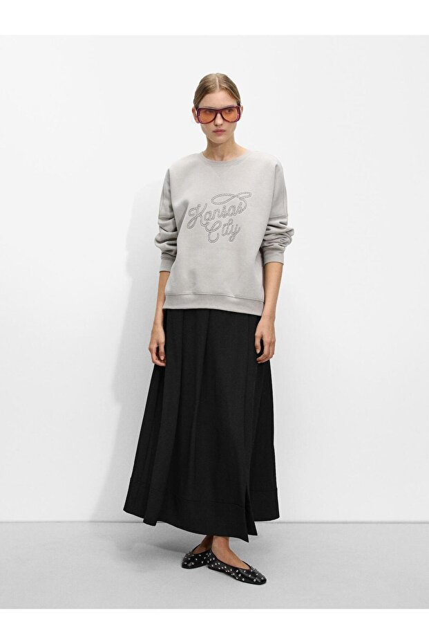 Nakış Detaylı Sweatshirt - 5