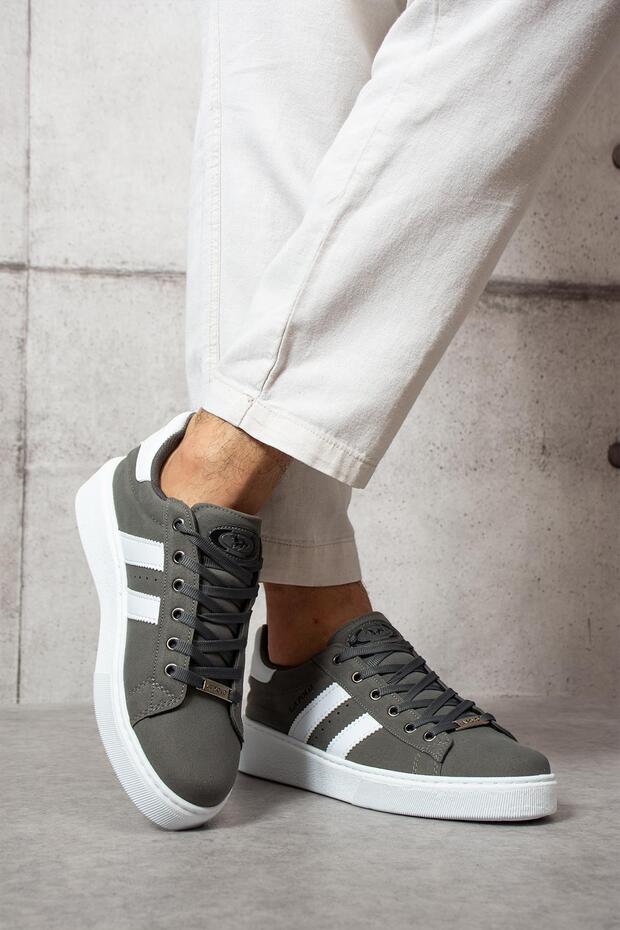 503 Smoked Color White Sole Lace-Up Casual Men's Sneakers