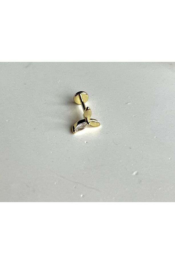 Yaprak Desen Tragus Piercing - 1