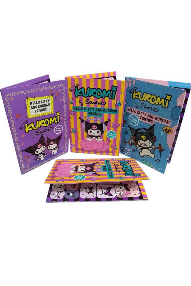 Kuromi and Hello Kitty Sticker Album 1 Pc Large Album 16 Pages Giant Sticker Labels