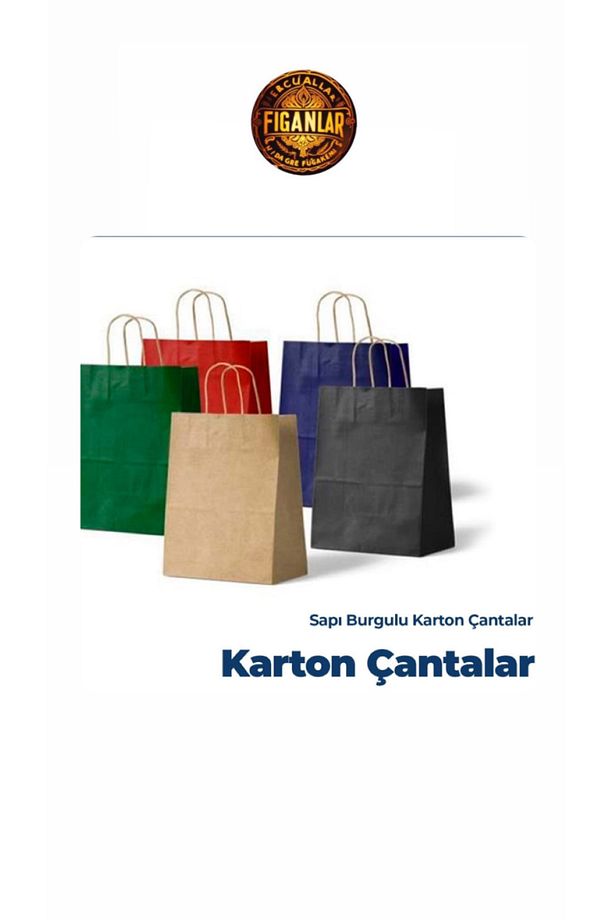 1. Kalite Kraft Çanta 25x12x31 ( 5 Adet ) ( Kağıt Poşet Karton Çanta ) - 7