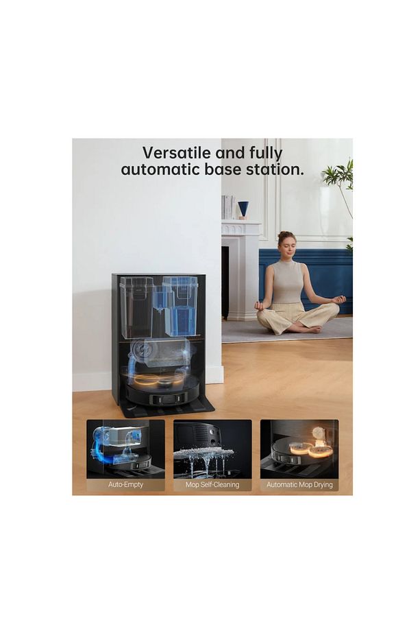 Güçlü Vormax Emiş Sistemi Ultra Mop Robot Süpürge Siyah - 7