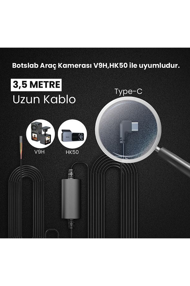 Botslab Gen1 (TYPE-C) Park Modu Akü Bağlantı Kablo Kiti / Hardwire Kit - 2