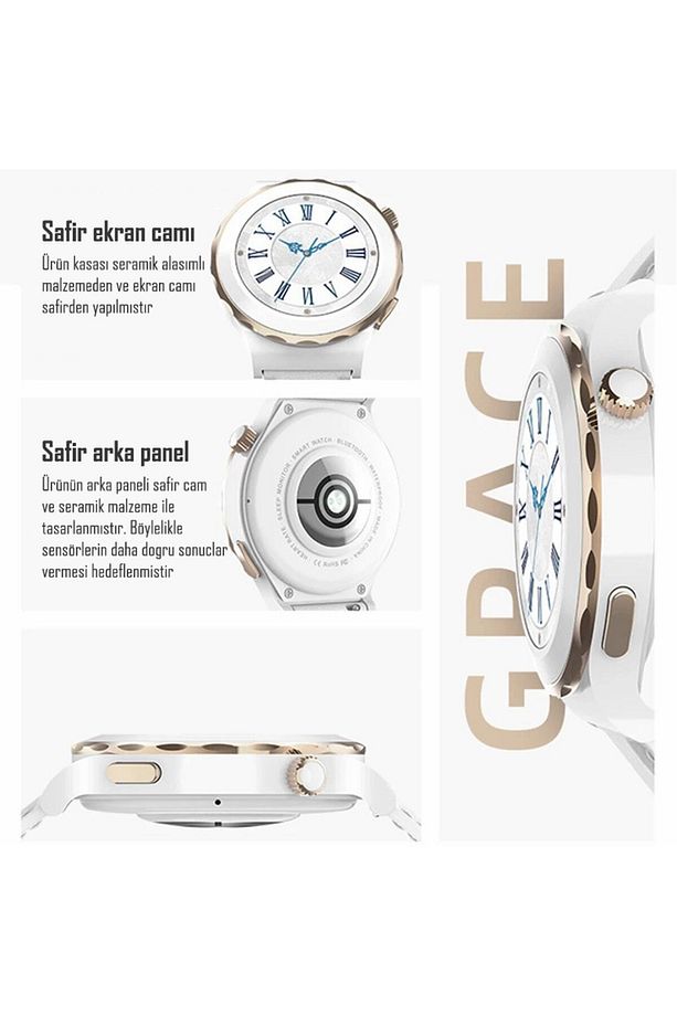 Hw3 Mini 41 Mm Nfc Destekli Hediye Kordonlu Kadın Akıllı Saati - 2022 Model - 6