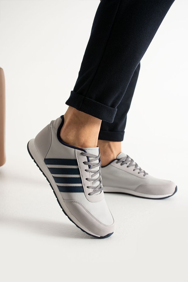 Daily Sneaker Unisex Striped Daily Comfortable Quality Comfortable Lace-Up Sneaker Sports Shoes