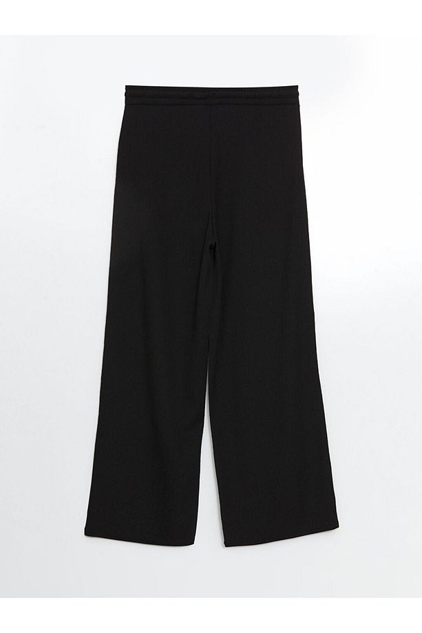 LCW Modest Siyah Beli Lastikli Dokulu Kadın Pantolon - 6