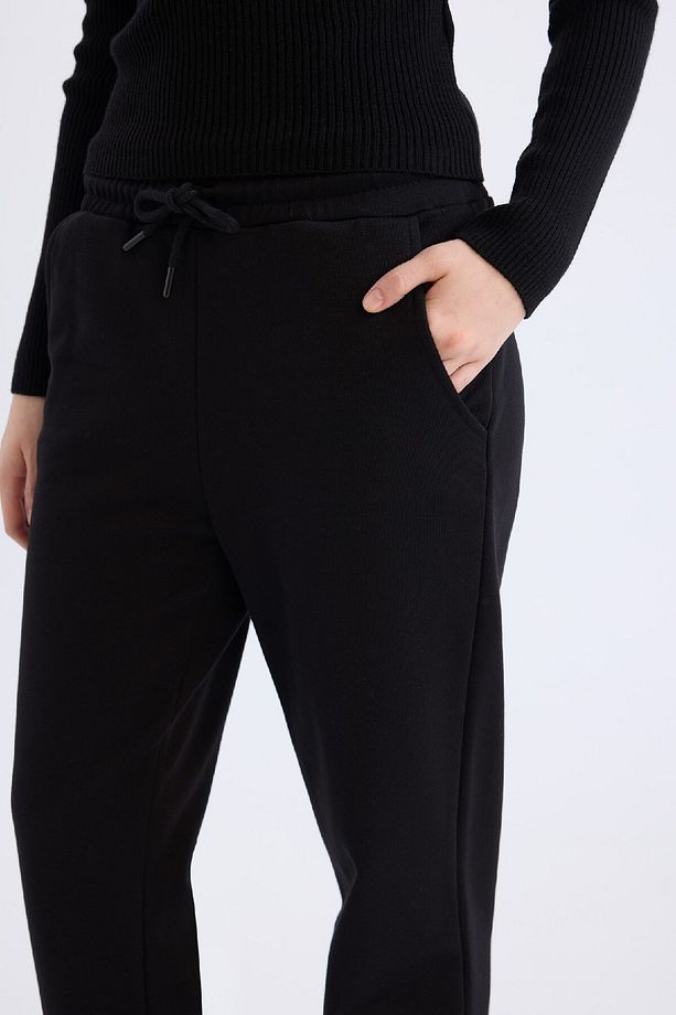 Standart Fit Kalın Jogger Eşofman Altı Bel Paça Lastikli Basic Düz Uzun Boy S7370AZ25SP - 6