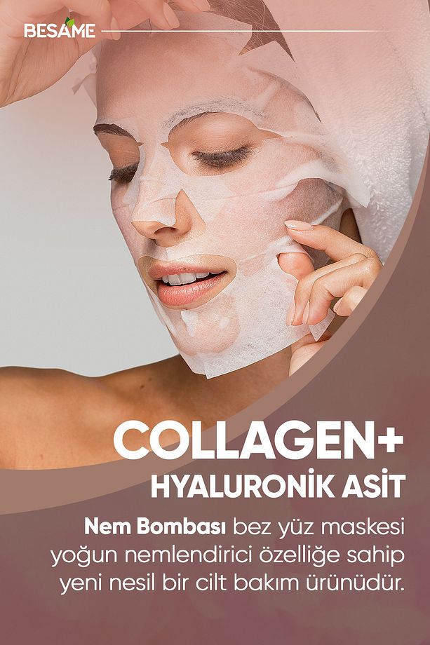 Collagen Provitamin B5 Nem Bombası Kağıt Yüz Maskesi 15 ml - 6