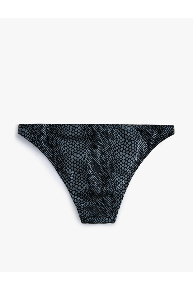 Snake Skin Pattern Bikini Bottom Normal Waist - 7