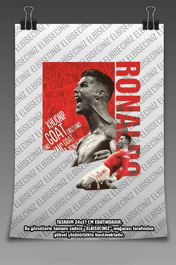 "RONALDO" Premium DTF Tekstil Baskı. ÜTÜ İLE KOLAYCA YAPIŞIR - 1