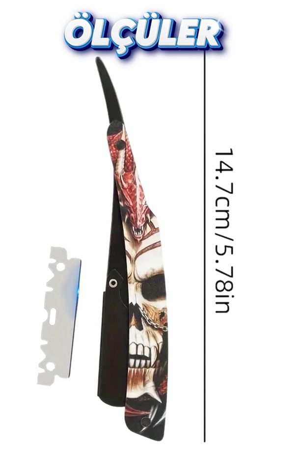 Ergonomik Siyah Profesyonel Berber Usturası Saç Sakal Ustura XUS902 - 3