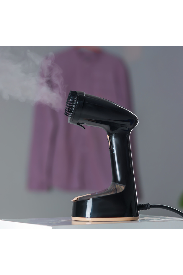 Handheld Garment Steamer- 1240-1470 W, 150 ML Capacity| Black and golden
