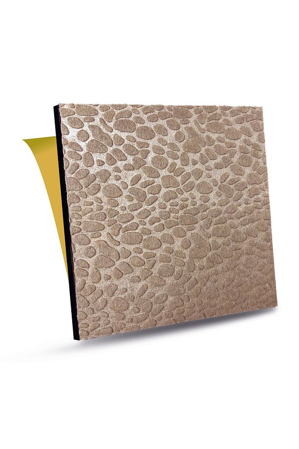 Bej EMBOS Keçe Ses Ve Isı Yalıtım Paneli 40x40 cm - 6 Adet/1 m² - 1