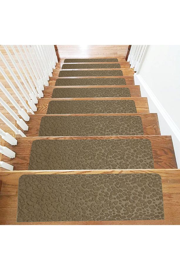 Bej Kaydırmaz Keçe Merdiven Matı 22x75 cm - 7 Adet - 8