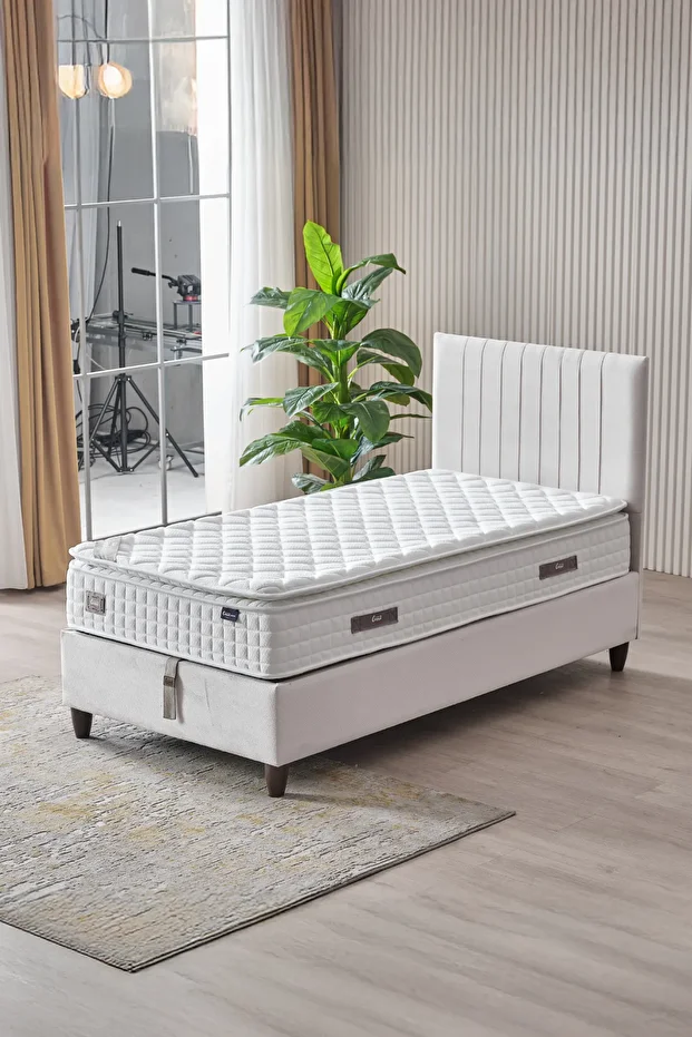 AE-7815 Zambak Tek Kişilik Baza Başlık 2'li Set Sandıklı  (YATAK DAHİL DEĞİLDİR) - 4